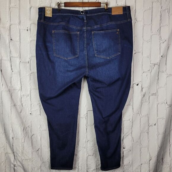 Madewell dark wash curvy 10" high rise tarren thermolite edition skinny jeans - Picture 3 of 12